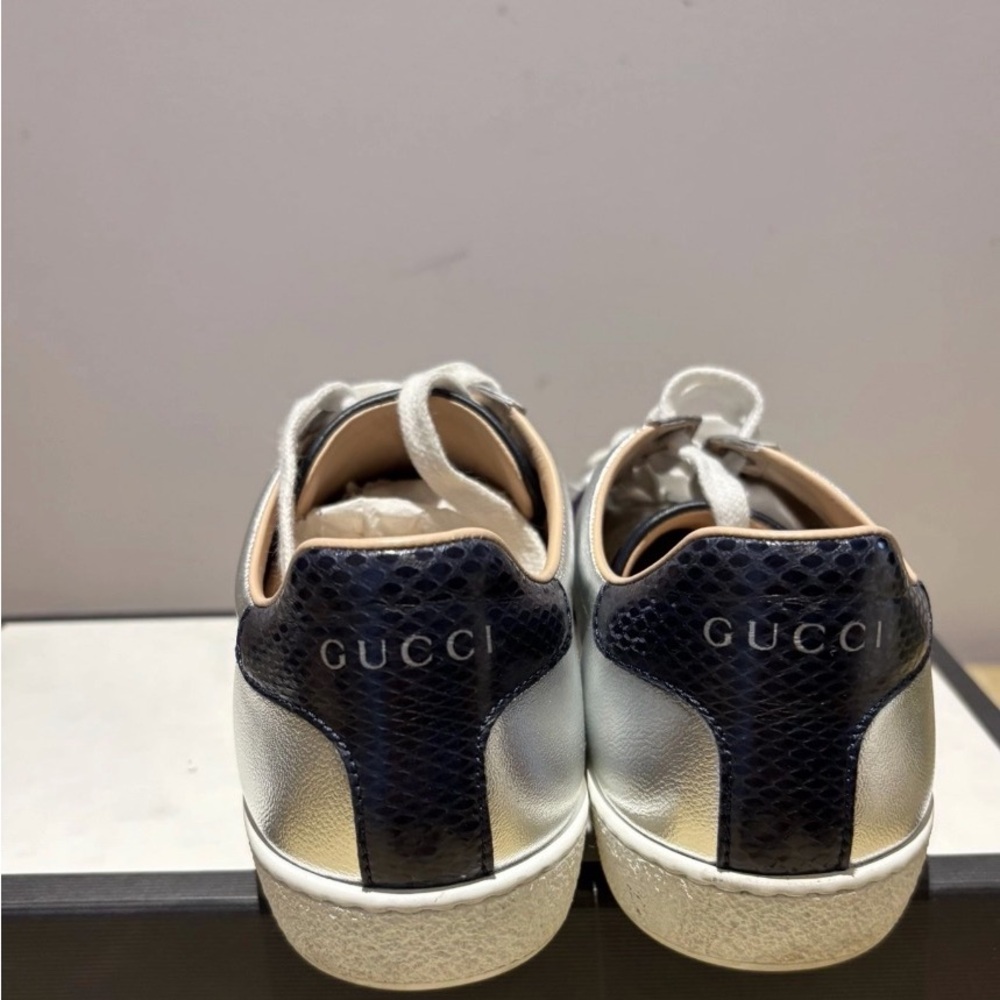Silver Gucci Trainers - Picture 2 of 3